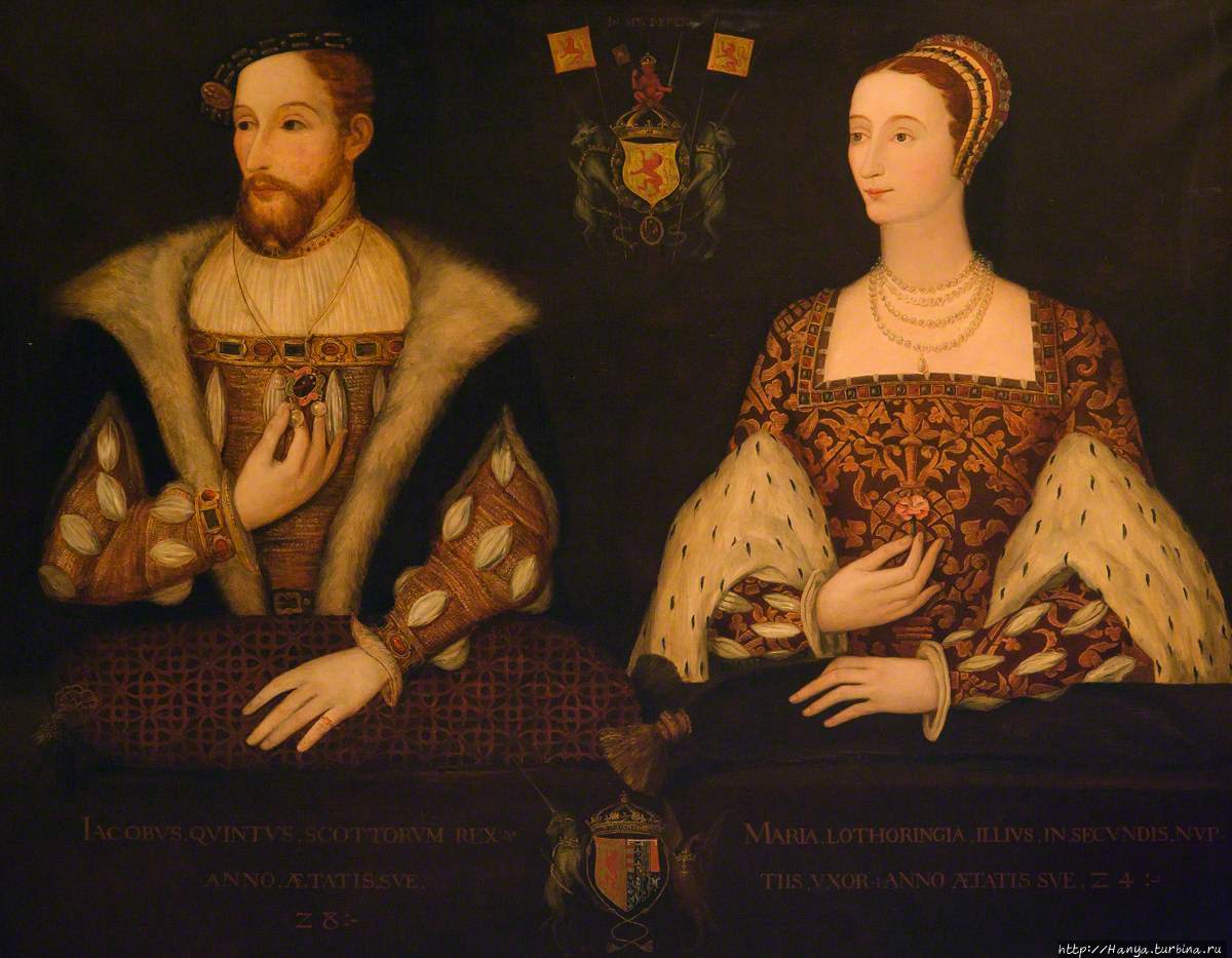 Портрет Джеймса Y и Королевы Мэри из рода Гизов в экспозиции музея замка Стерлинг. Фото из интернета Стерлинг, Великобритания