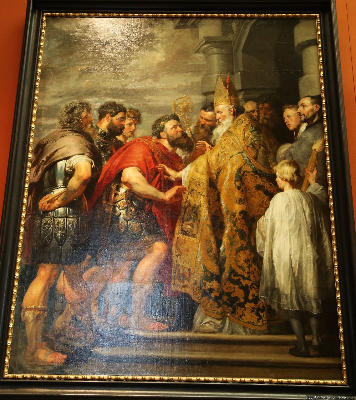 Питер Пауль Рубенс. Святой Амвросий и император Феодосий Вена, Австрия