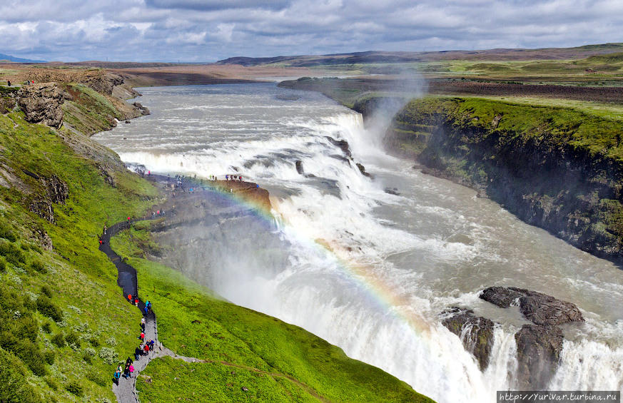 Водопад Гюдльфосс Исландия