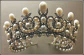 Диадема императрицы Евгении. 1998 алмазов, 212 жемчужин, серебро, частичная позолота