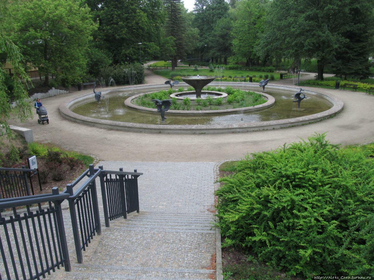 Один из городских парков Ольштын, Польша
