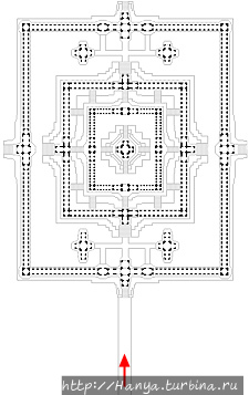 Храм Бапуон. Схема. Фото 