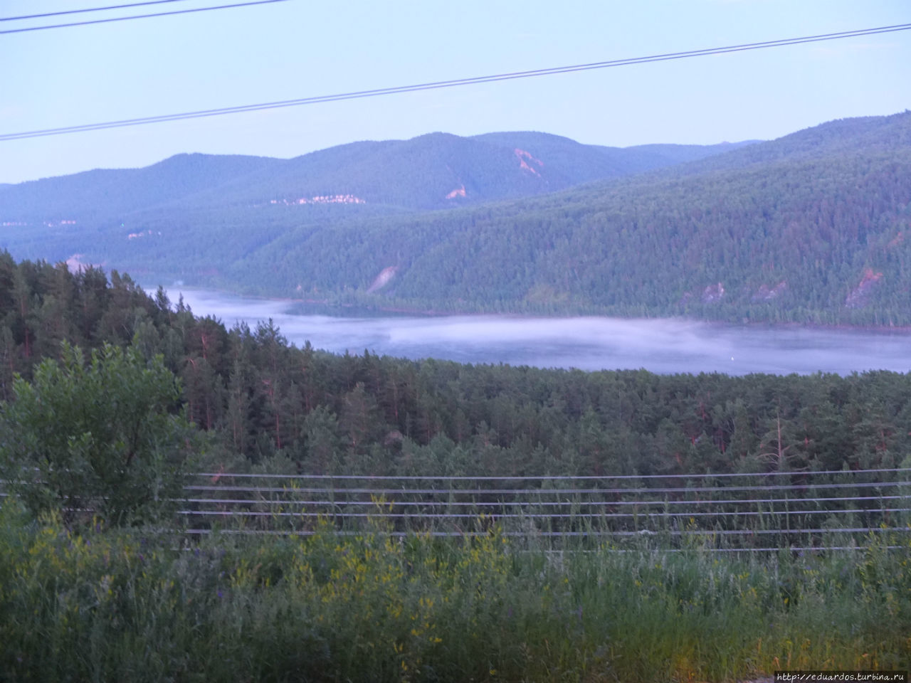 Туман над Енисеем Красноярск, Россия