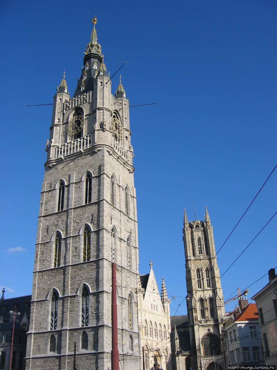 Башня Собора Святого Бавона Гент, Бельгия
