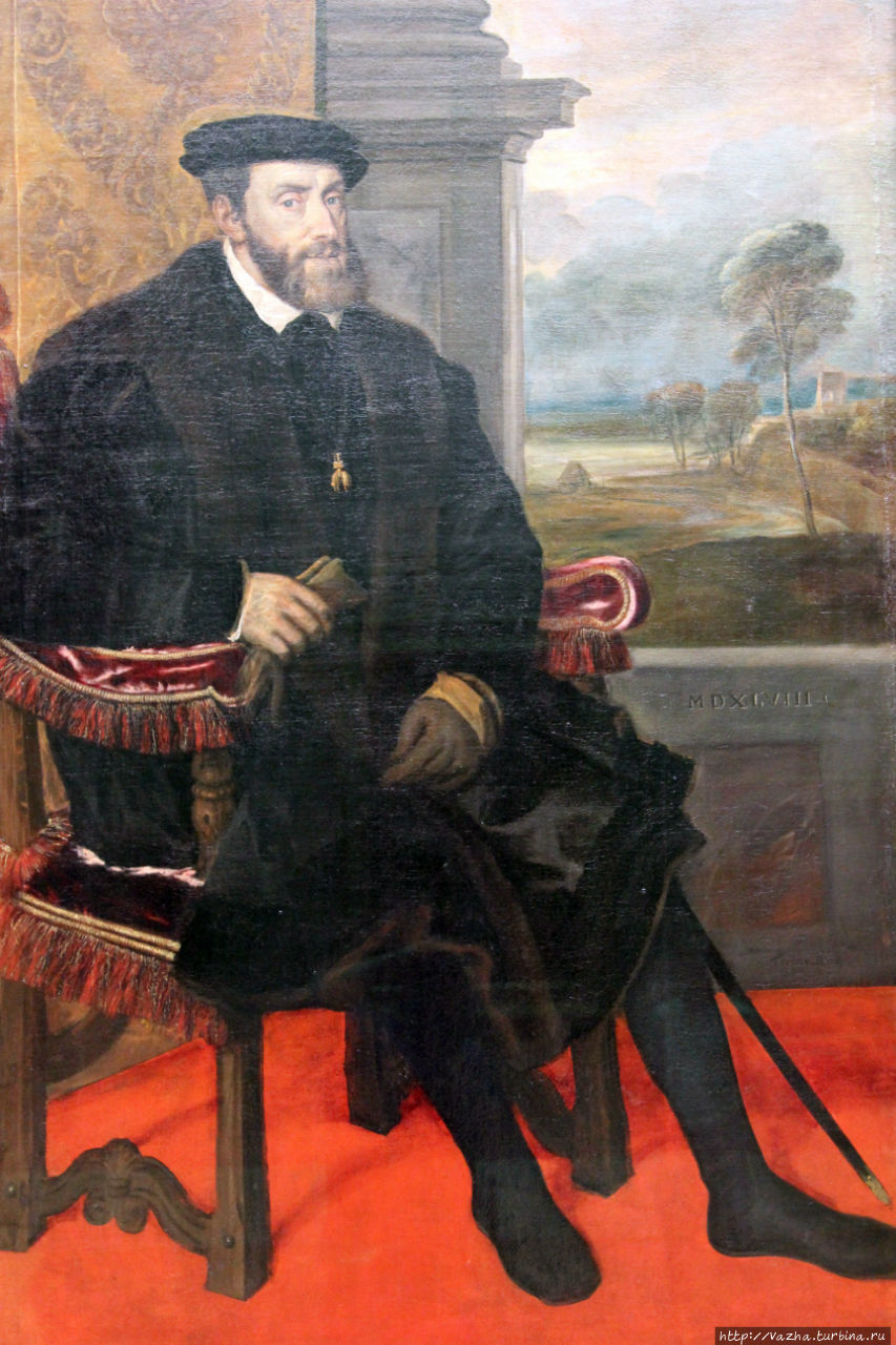 Тициан. Император Карл пятый в кресле Мюнхен, Германия