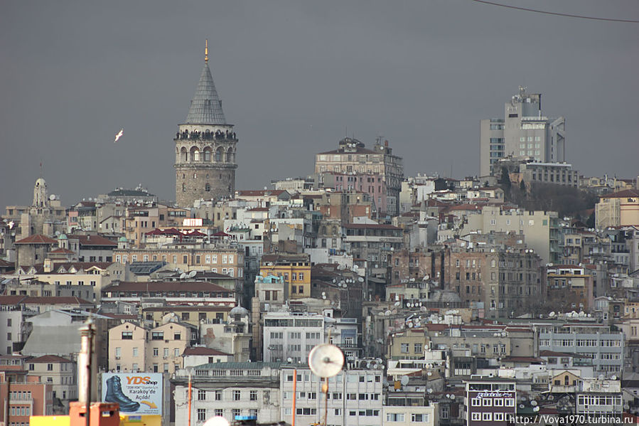 Панорама с Галатской башней. Вид со стороны района Сиркеджи. Стамбул, Турция