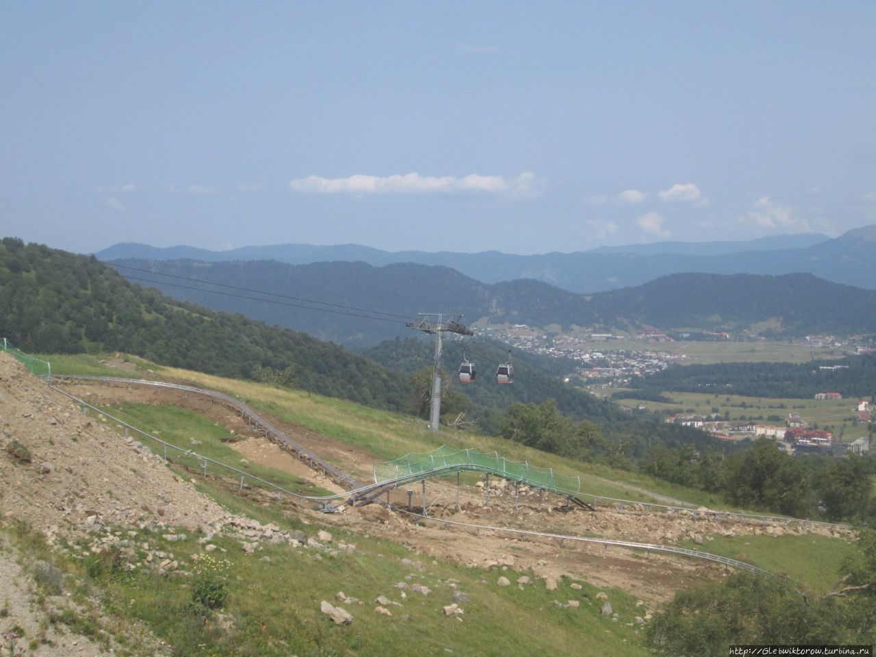 Поездка на первой  канатной дороге Бакуриани, Грузия