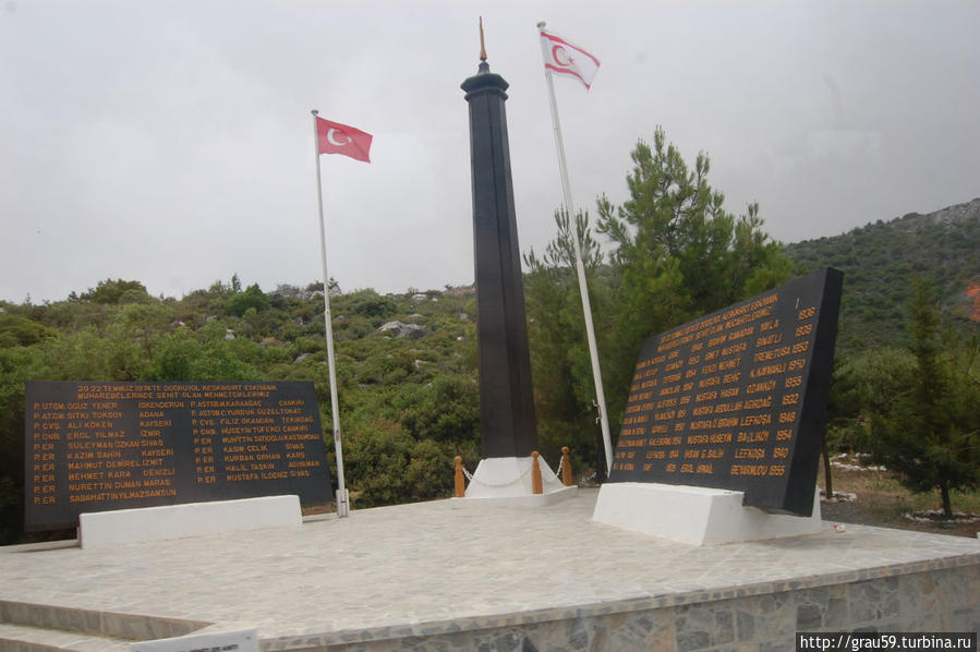 Памятник погибшим турецким десантникам / Monument to lost in war Turkey paratroopers