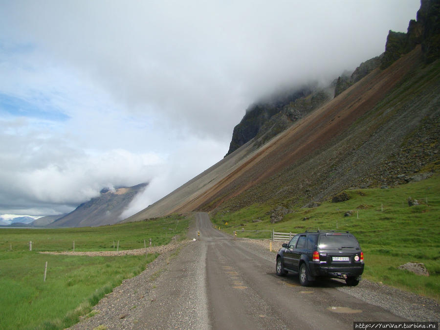 Обратная дорога с мыса Стокснес до Хефна Хёфн, Исландия