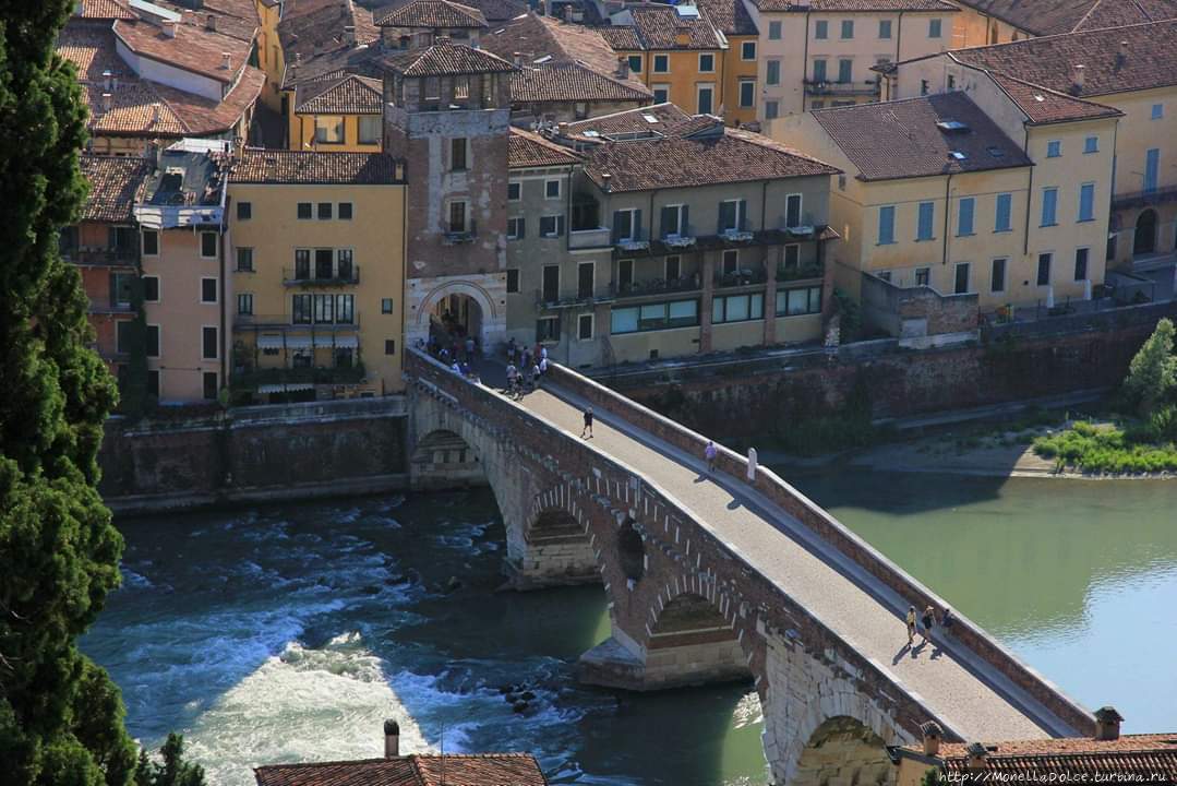 Маршрут ponte Scaligero -porta Borsari (Verona) Верона, Италия
