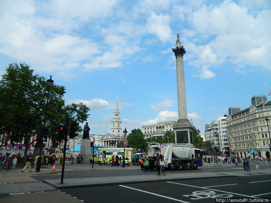 Трафальгарская площадь Лондон, Великобритания