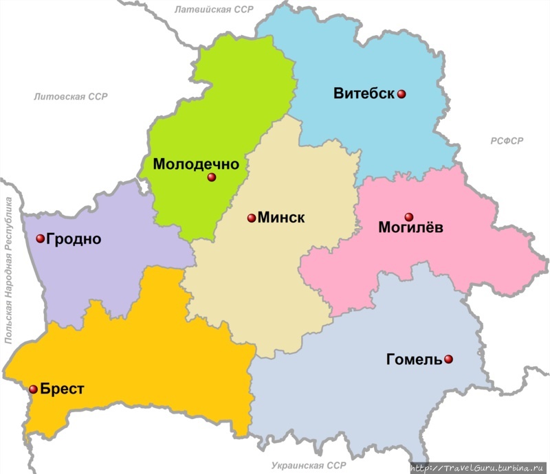 Административная карта республика беларусь