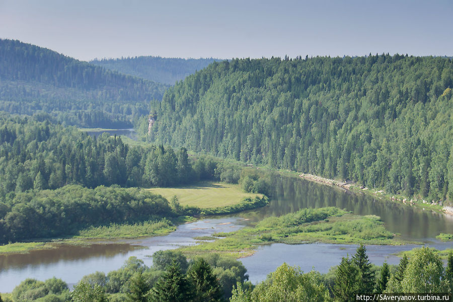 Излучины реки Язьвы Красновишерск, Россия