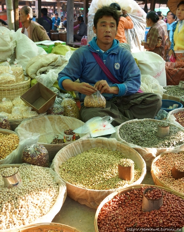 Лица на ярмарке-рынке Озеро Инле, Мьянма