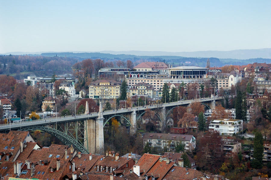 Вид с Мюнстера на старый город Берн, Швейцария