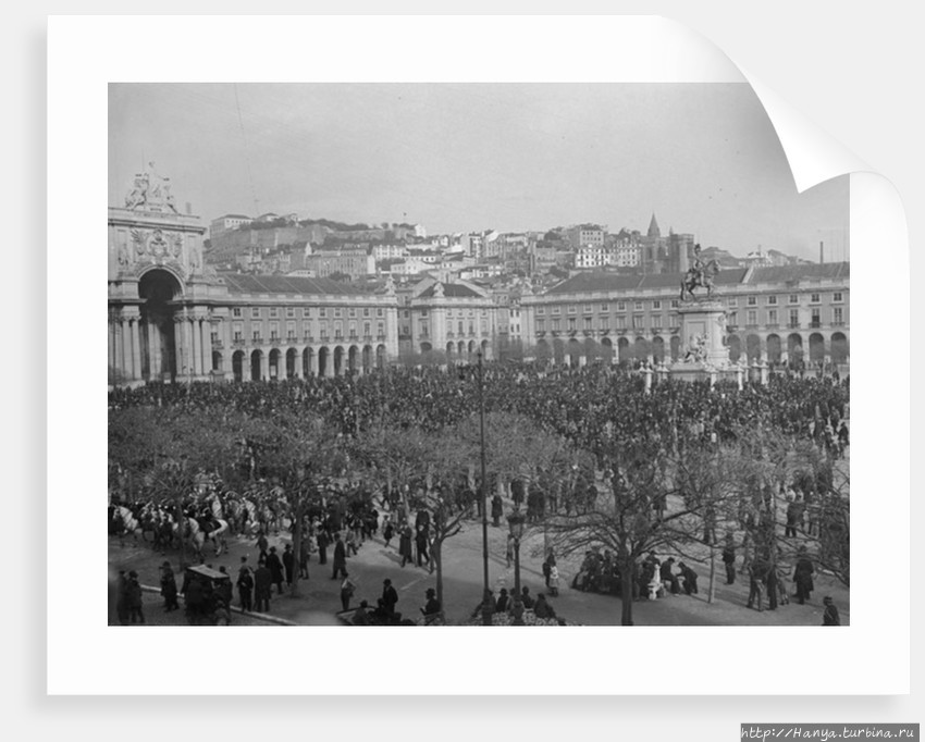 Торговая площадь, 1918 г. Из интернета Лиссабон, Португалия