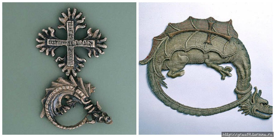 Два варианта герба Ордена Дракона Остров Родос, Греция