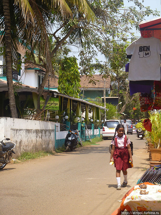 По дороге из школы Кандолим, Индия