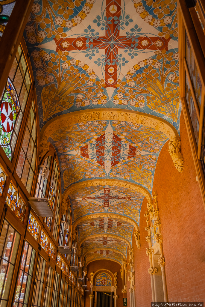 Внутри Hospital de Sant Pau Барселона, Испания