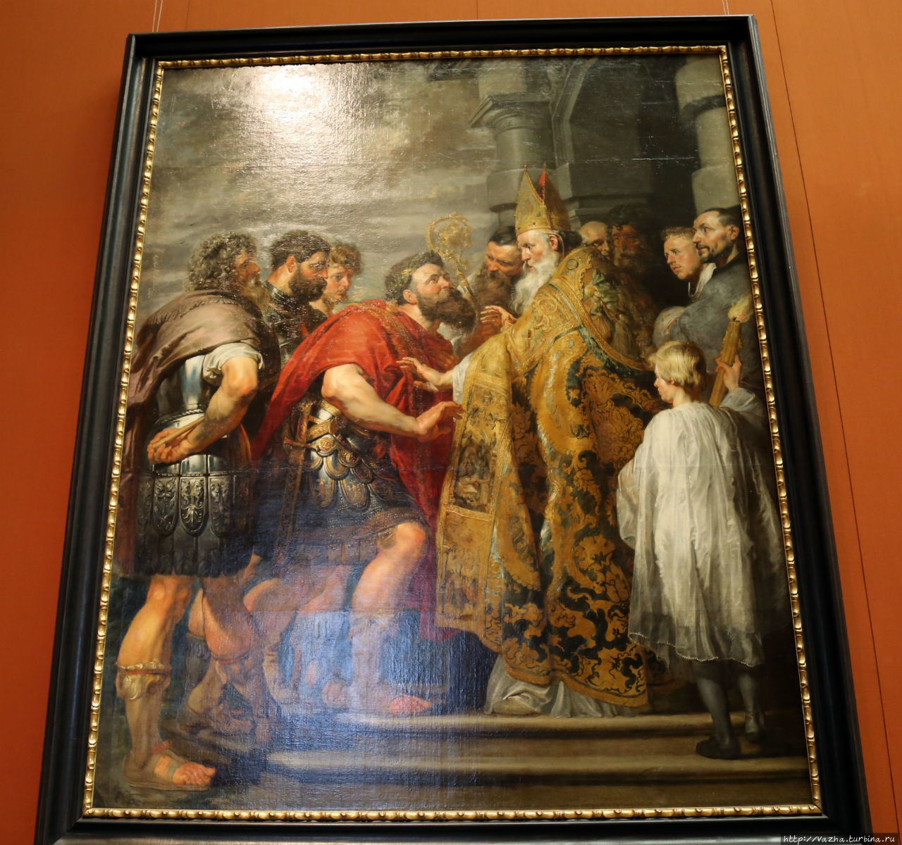 Рубенс. Святой Амвросий и император Феодосий Вена, Австрия