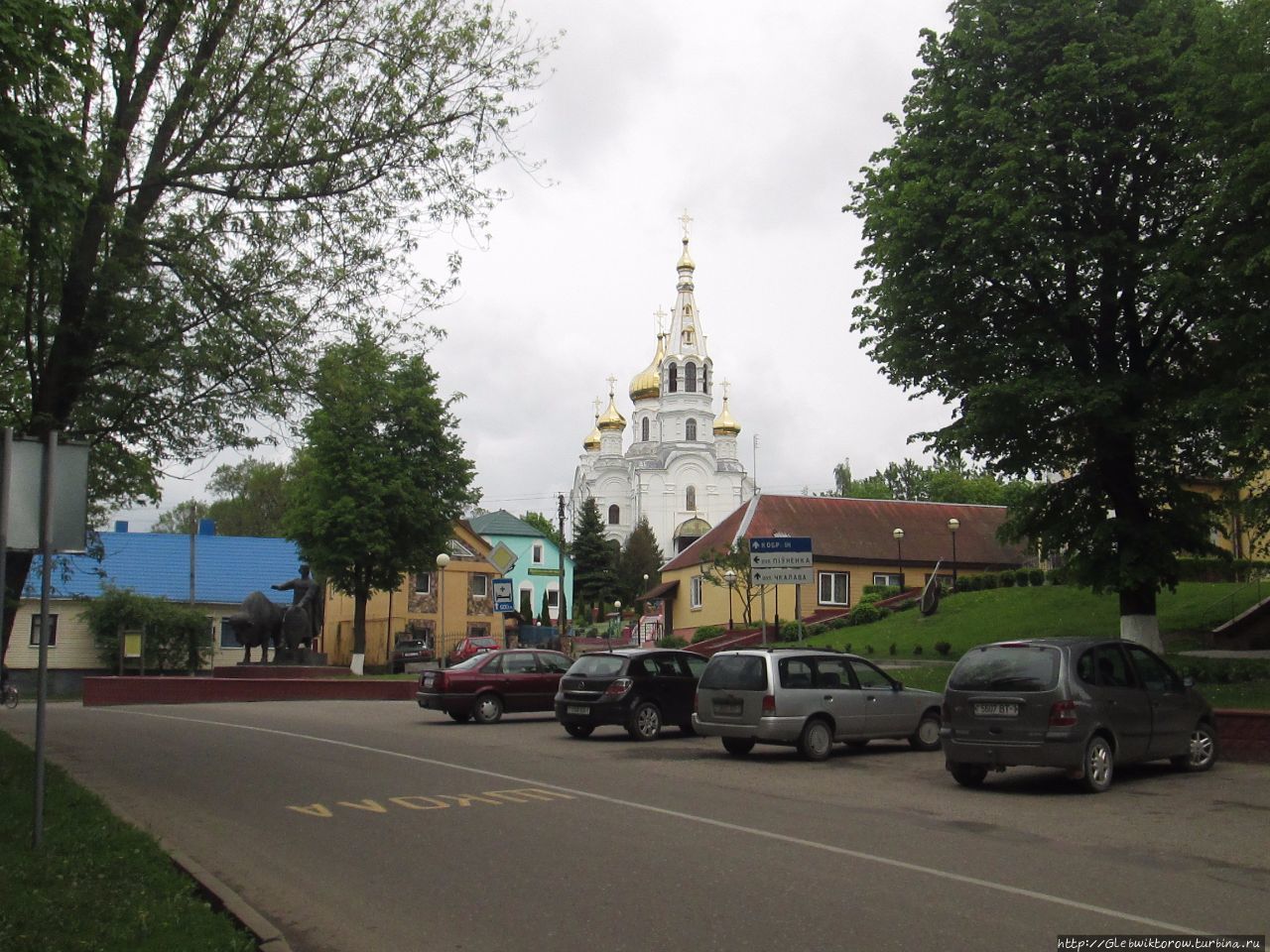 Прогулка по центру города Каменец, Беларусь