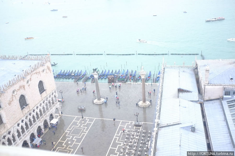Вид на набережную с Колокольни Венеция, Италия