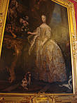 Во дворце среди росписей стен множество портретов исторических персонажей той эпохи. Один из них — портрет королевы Франции Марии Лещинской.