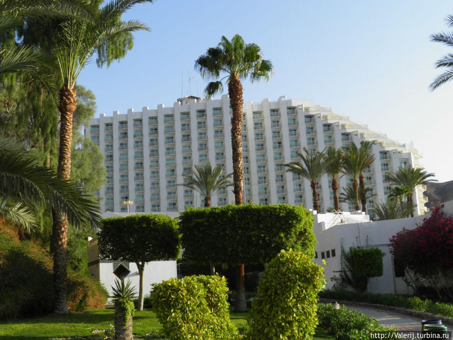 Основной корпус отеля, который виден задолго до того, как вы подъедете к отелю Таба, Египет