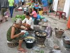 Утренний овощной рынок Луангпрабанга
