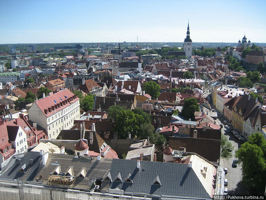 панорама Таллинна с церкви Св. Олафа Таллин, Эстония