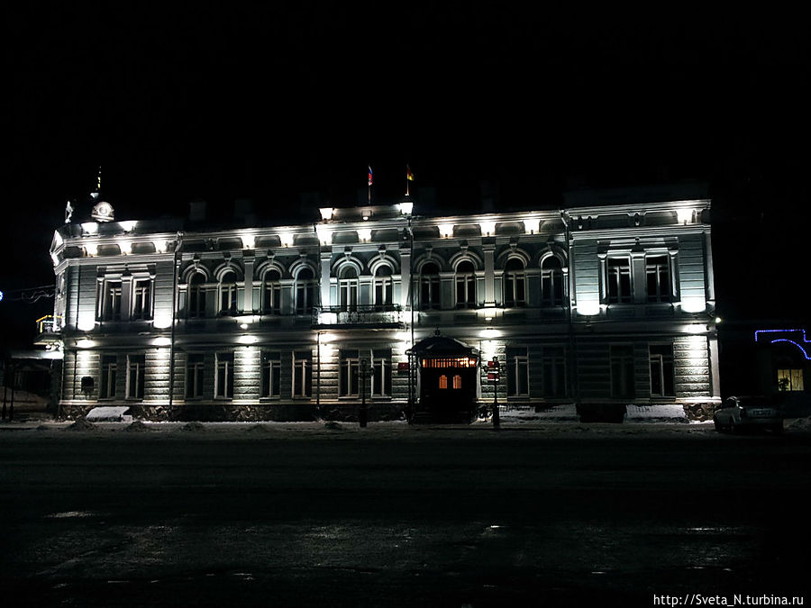 Угличский кремль зимней ночью Углич, Россия