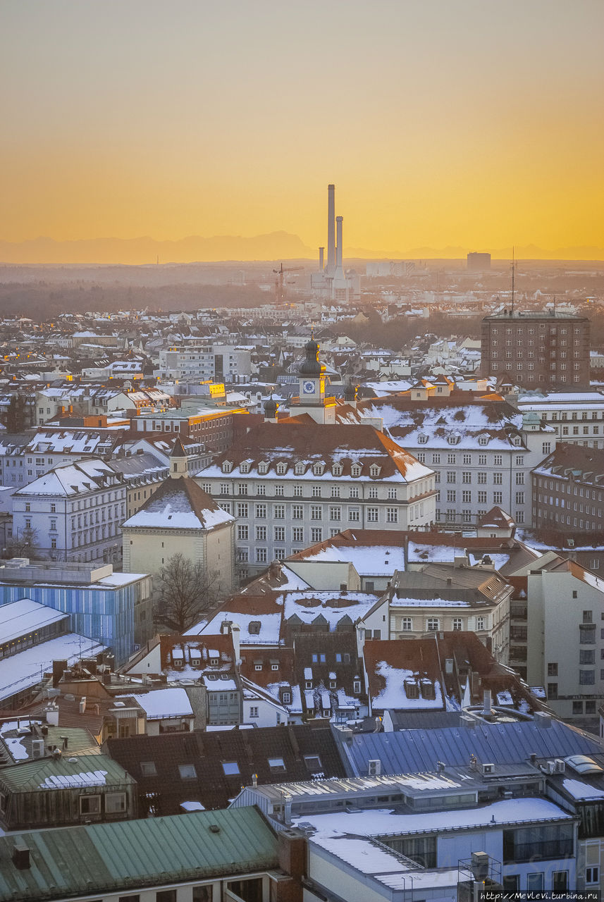 Закат над Мюнхеном Мюнхен, Германия