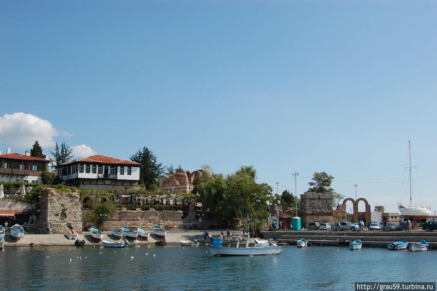 Старый Несебр. Рыбацкий город в море Несебр, Болгария