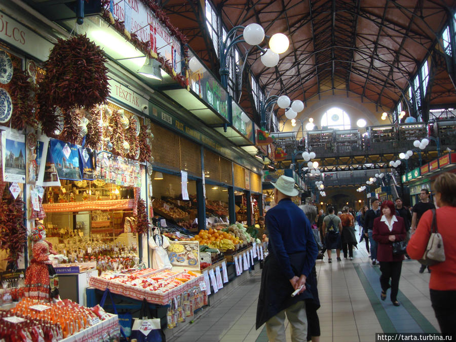Рынок — тоже одна из достопримечательностей города Будапешт, Венгрия