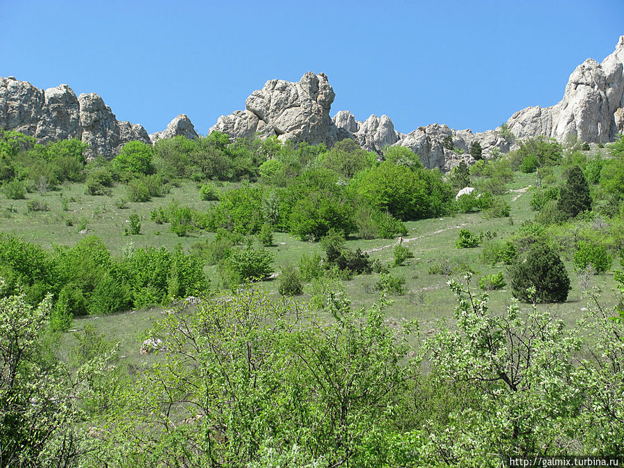 Хранитель Караби с домочадцами и собакой Баскервилей, охраняющей вход в пещеру.