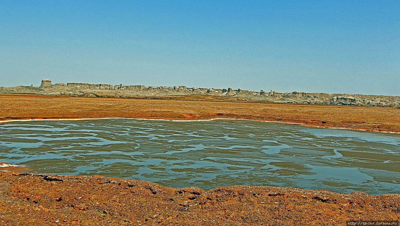 Черное озеро пустыня Данакиль, Эфиопия