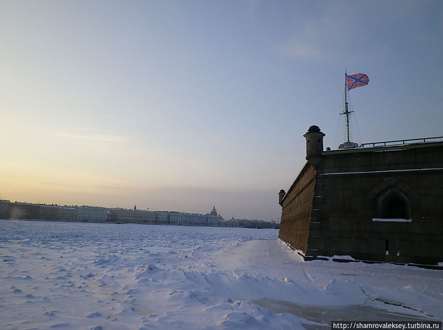 Мороз, ветер, Петропавловка Санкт-Петербург, Россия