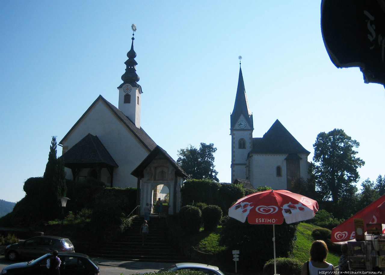 Две церкви Марии-Вёрт на полуострове. Фельден-ам-Вёртер-Зее, Австрия