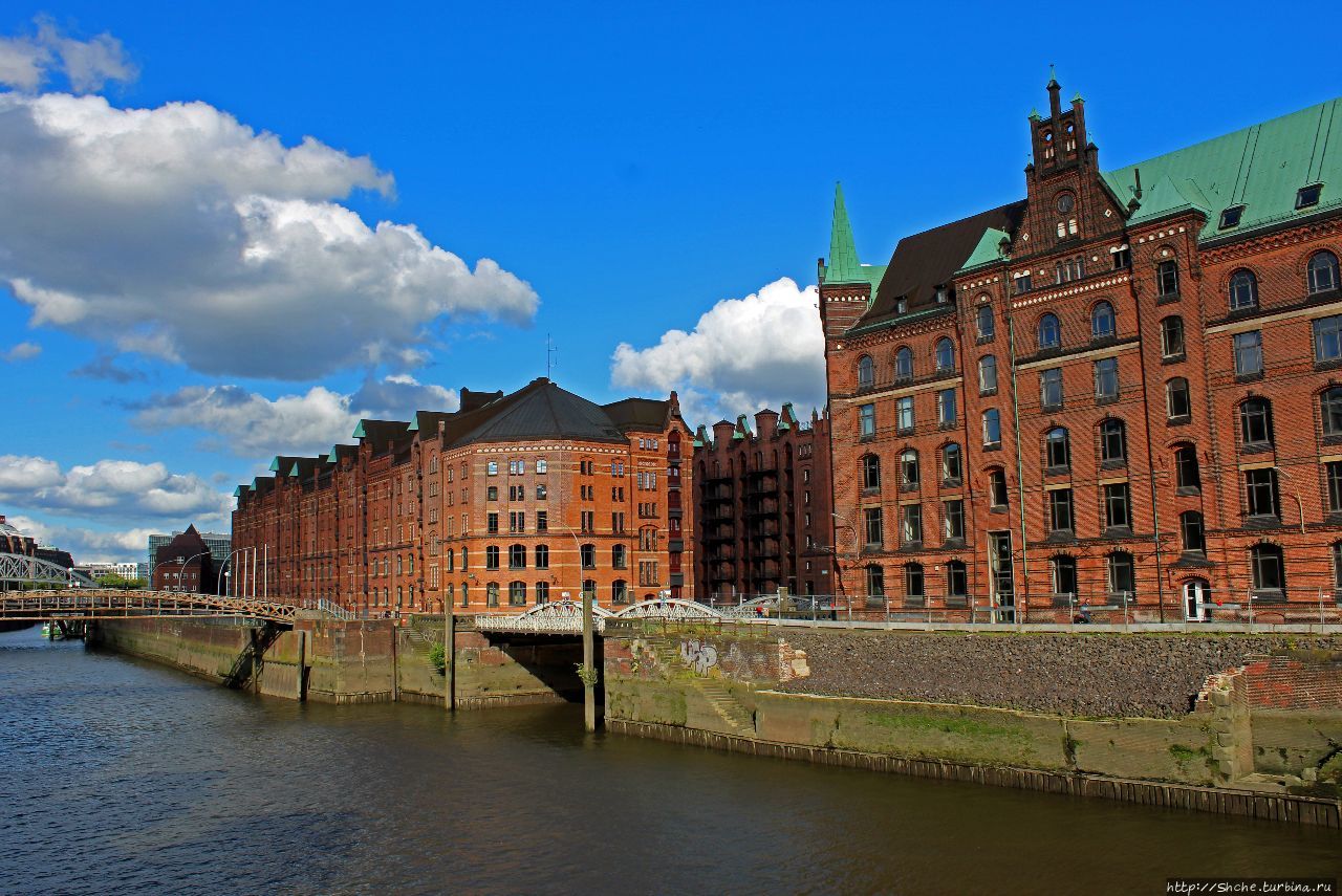 Город складов Шпайхерштадт Гамбург, Германия