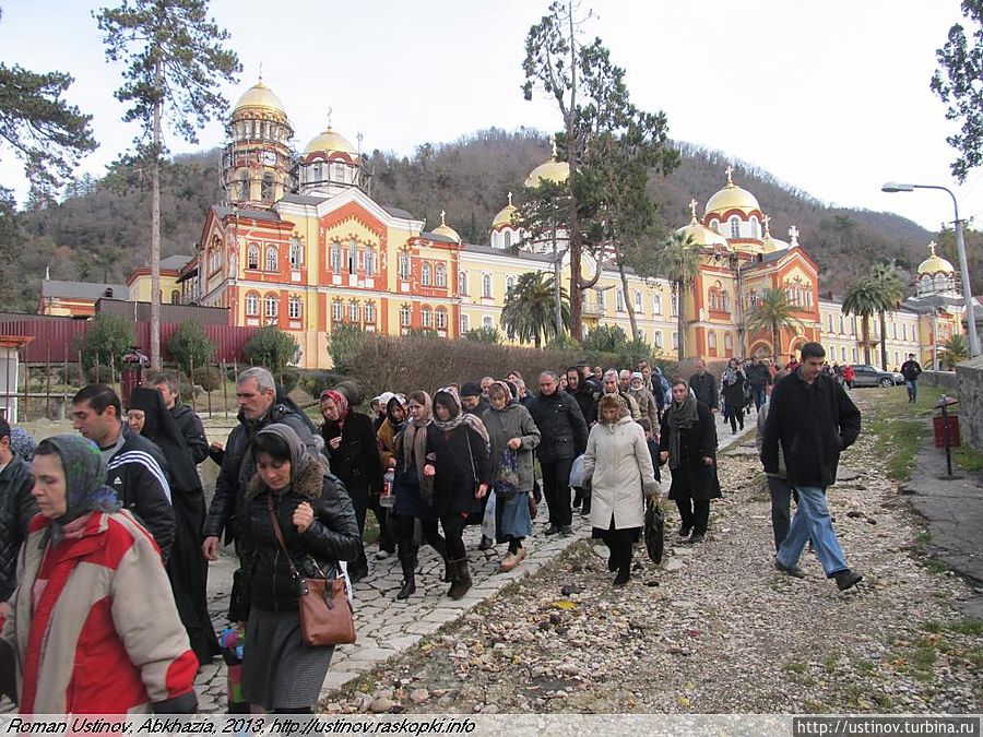 Крещение 2013 в Новоафонском монастыре Новый Афон, Абхазия