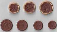 Фарфоровые монеты Саксонии, Мейсен 1921 г, 20 пфеннингов, 50 пфеннингов, 1 марка, 2 марки, 5 марок, 10 марок, 20 марок