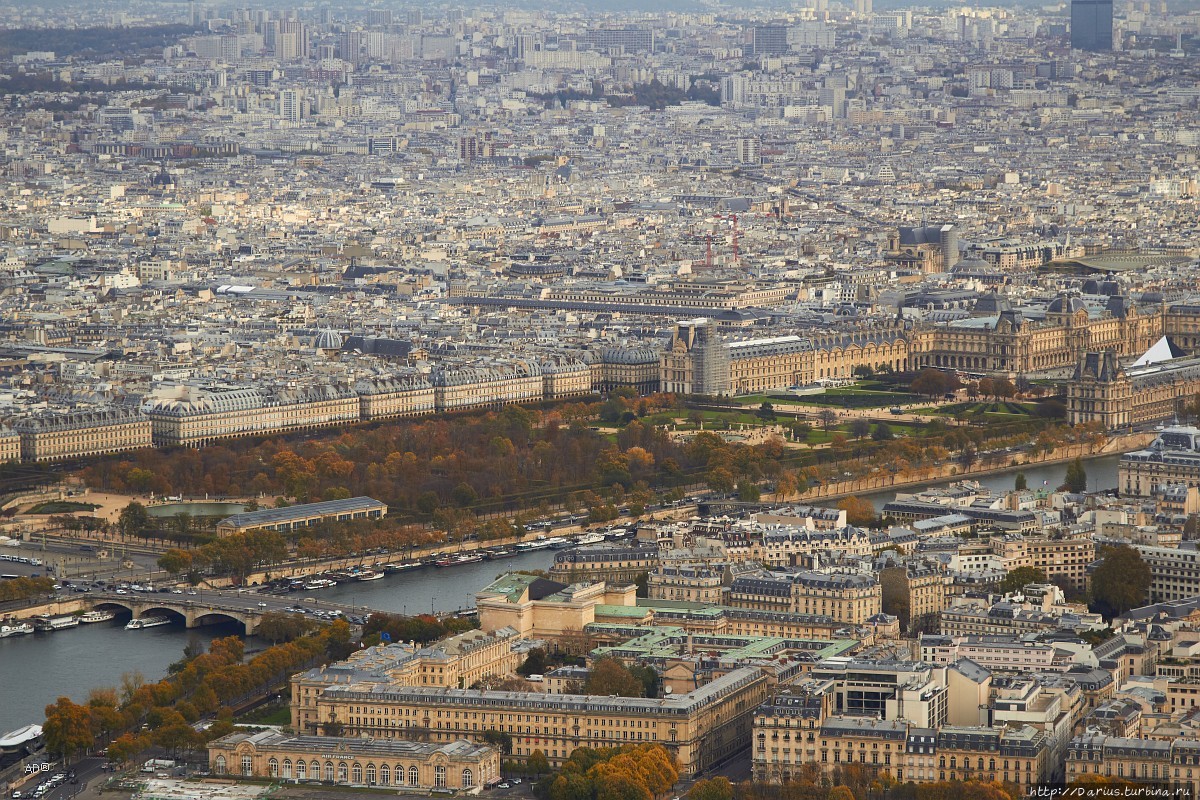 Париж — Виды с Эйфелевой башни (3-й этаж, общие виды) Париж, Франция
