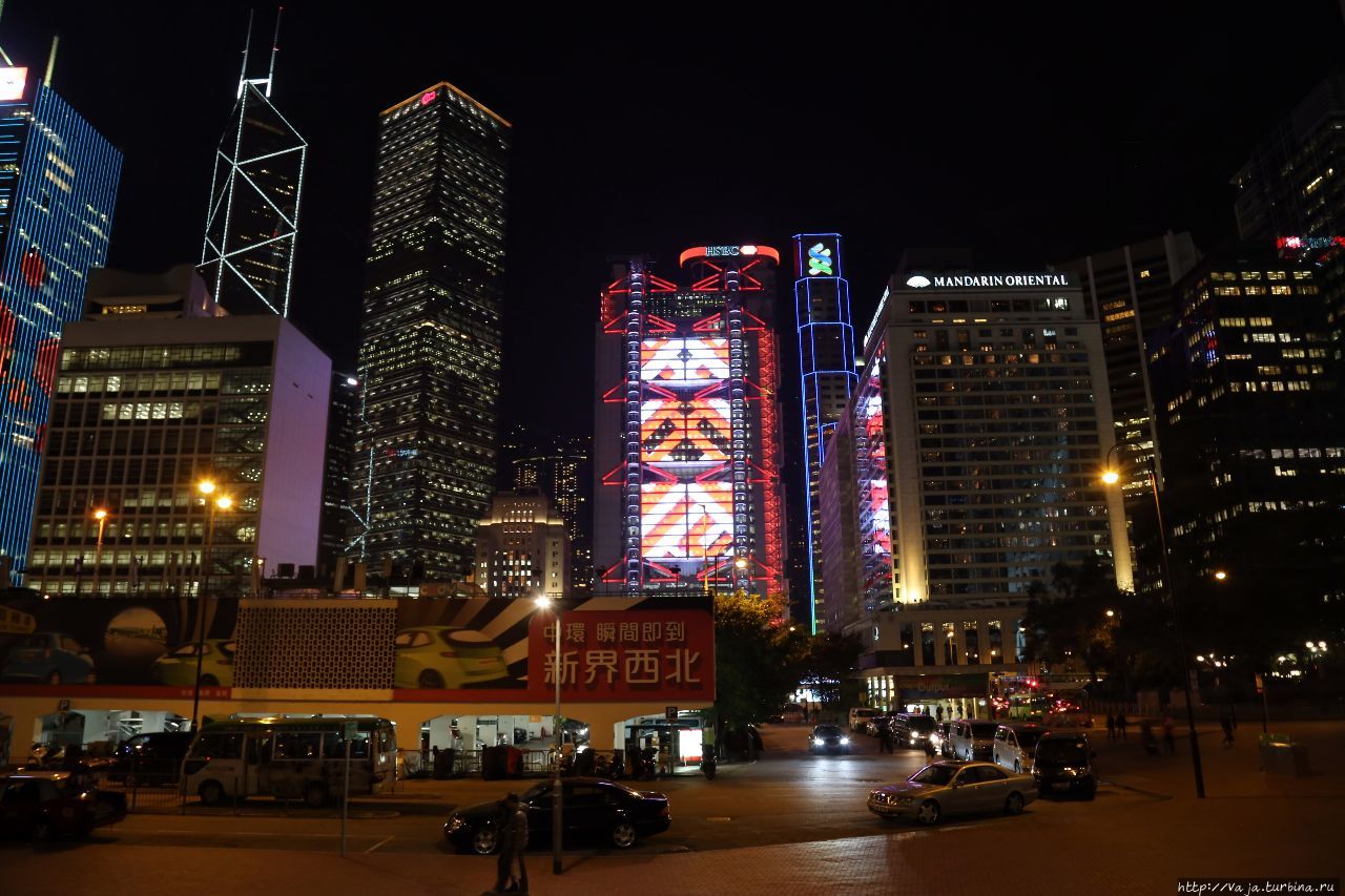 Огни вечернего Гонконга Гонконг