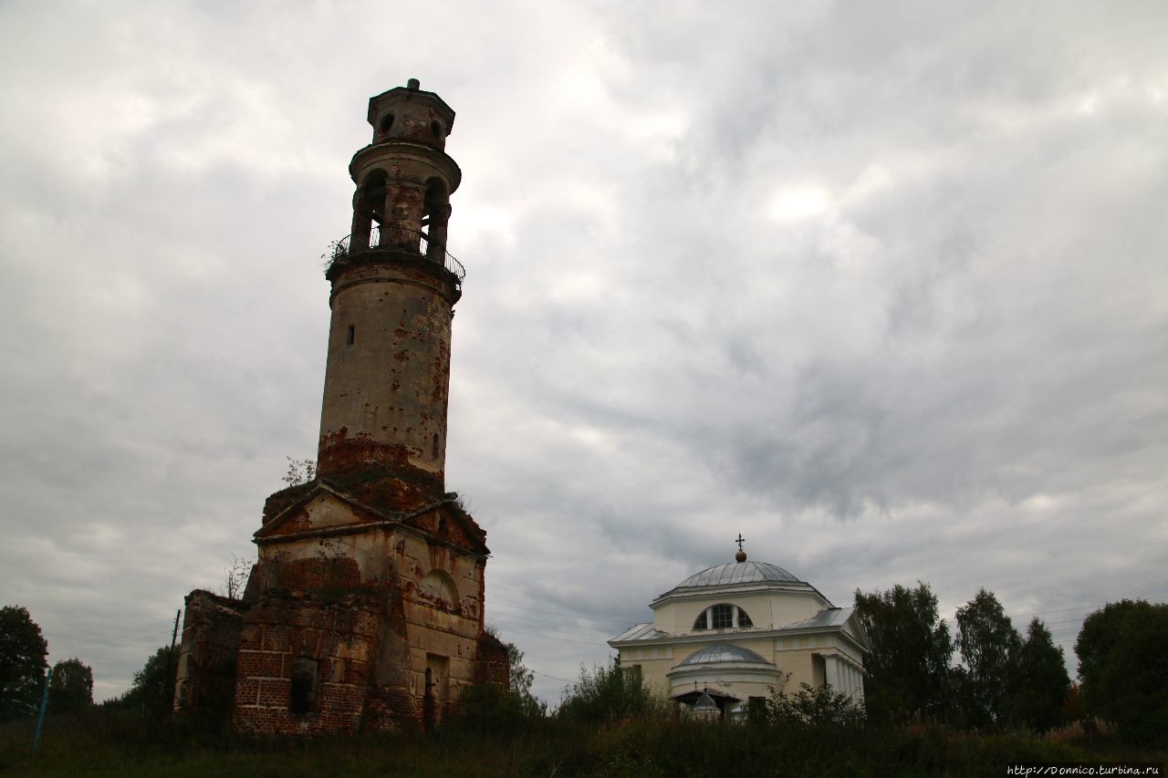 Казанская церковь и колокольня по проекту Львова Арпачево, Россия