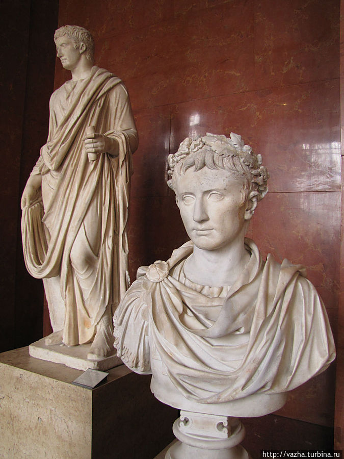 Гай Юлий Цезарь Август.Римский император и политический деятель. Париж, Франция