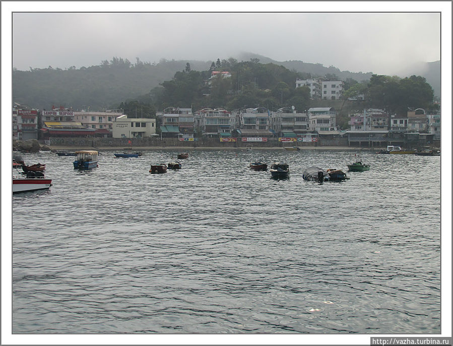 Виды с причяла на лодки рыбаков Остров Ламма, Гонконг